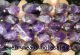 NGBS237 15 inches 8*12mm - 12*16mm faceted nuggets amethyst beads