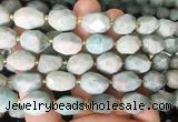 NGBS239 15 inches 8*12mm - 12*16mm faceted nuggets amazonite beads