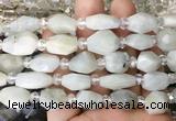 NGBS249 15 inches 8*12mm - 12*16mm faceted nuggets moonstone beads