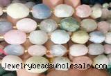 NGBS251 15 inches 8*12mm - 12*16mm faceted nuggets morganite beads