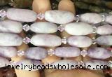 NGBS253 15 inches 8*20mm - 12*30mm faceted nuggets lepidolite beads