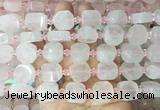 NGBS322 15 inches 14*16mm nuggets rose quartz gemstone beads wholesale