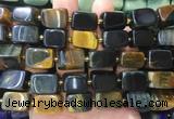NGBS339 15 inches 12*16mm - 13*18mm nuggets yellow blue tiger eye beads wholesale