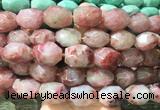 NGBS355 15 inches 13*18mm - 15*20mm faceted nuggets rhodonite beads wholesale
