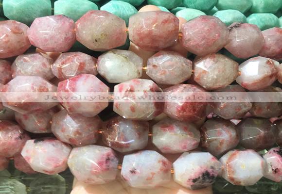 NGBS355 15 inches 13*18mm - 15*20mm faceted nuggets rhodonite beads wholesale