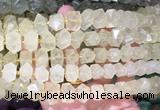 NGBS359 15 inches 10*14mm - 12*16mm faceted nuggets lemon quartz beads wholesale