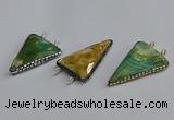 NGC1839 30*35mm - 30*40mm triangle agate connectors wholesale