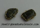 NGC6550 18*25mm - 25*30mm freeform labradorite connectors