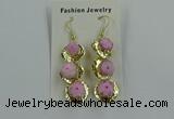 NGE394 10*32mm - 12*38mm druzy agate gemstone earrings