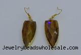 NGE5064 12*35mm - 15*40mm arrowhead yellow tiger eye pendants
