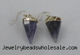 NGE63 14*20mm - 15*22mm cone agate gemstone earrings wholesale