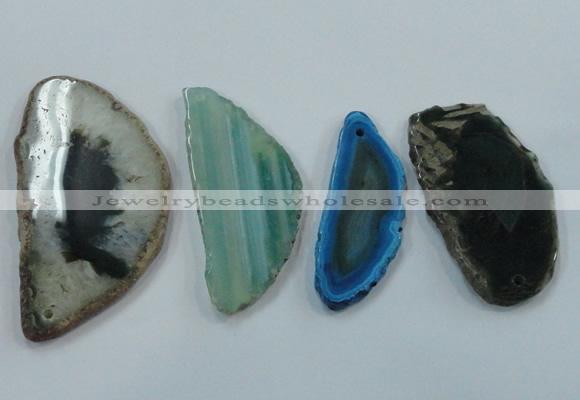 NGP1198 30*50mm - 40*70mm freeform agate gemstone pendants wholesale