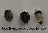 NGP1354 15*35mm - 20*40mm faceted nuggets smoky quartz pendants