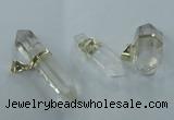 NGP1361 12*35mm - 16*55mm faceted nuggets white crystal pendants