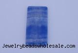 NGP137 2pcs 30*40mm rectangle dyed blue lace agate gemstone pendants