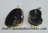 NGP1463 35*45mm - 45*55mm freeform botswana agate pendants