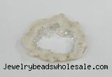 NGP1831 45*55mm - 55*60mm donut plated druzy agate pendants