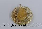 NGP2344 52mm - 55mm freeform druzy agate gemstone pendants
