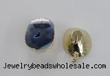 NGP2556 25*35mm - 30*40mm freeform druzy agate gemstone pendants