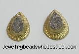 NGP2883 22*35mm - 25*35mm freeform druzy agate pendants wholesale