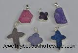 NGP3454 15*15mm - 22*30mm druzy agate gemstone pendants