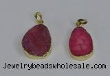 NGP3477 18*25mm - 20*30mm freeform druzy agate gemstone pendants