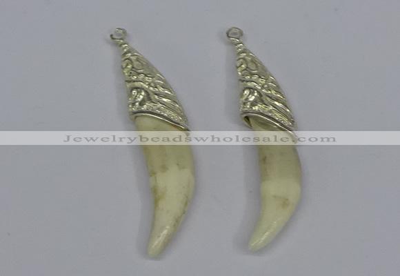 NGP3750 10*40mm - 12*45mm horn wolf tooth pendants wholesale