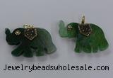 NGP3865 30*45mm - 35*50mm elephant agate pendants wholesale