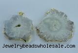 NGP3890 35*45mm - 50*60mm freeform druzy agate pendants