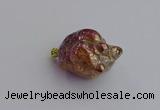 NGP7418 25*35mm - 35*40mm nuggets plated agate pendants