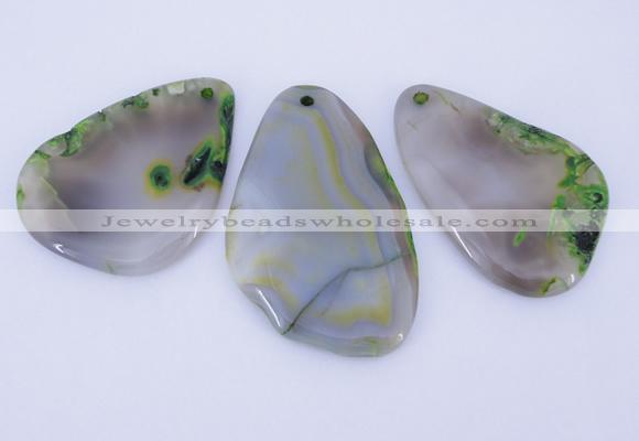 NGP871 5PCS 35-45mm*55-70mm freeform agate gemstone pendants
