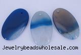 NGP905 5PCS 30*50mm oval agate druzy geode gemstone pendants