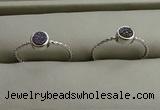 NGR1028 4mm coin plated druzy agate rings wholesale