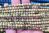 NSBS05 15 inches 4mm round Green Dragon Veins Jasper beads wholesale