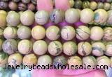 NSBS10 15 inches 14mm round Green Dragon Veins Jasper beads wholesale