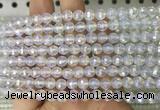 OPBS16 15 inches 6mm faceted round AB-color opalite beads wholesale