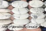 OVBS63 15 inches 20*40mm oval white howlite gemstone beads wholesale