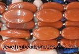OVBS66 15 inches 20*40mm oval red jasper gemstone beads wholesale