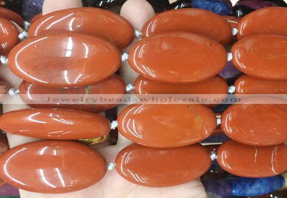 OVBS66 15 inches 20*40mm oval red jasper gemstone beads wholesale