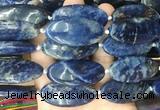 OVBS70 15 inches 20*40mm oval sodalite gemstone beads wholesale