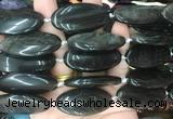OVBS80 15 inches 20*40mm oval silver obsidian gemstone beads wholesale