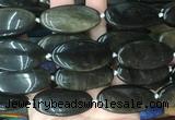 OVBS81 15 inches 20*40mm oval golden obsidian gemstone beads wholesale