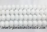PBBS02 15 inches 13*18mm faceted rondelle white porcelain beads wholesale