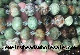 RBBS36 15 inches 13*18mm faceted rondelle Green opal gemstone beads