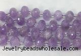 RBBS38 15 inches 13*18mm faceted rondelle lavender amethyst beads wholesale
