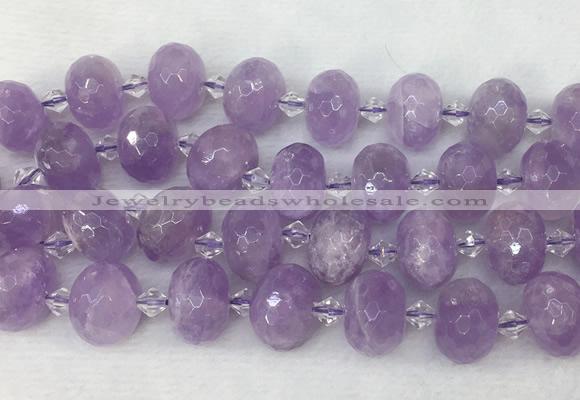 RBBS38 15 inches 13*18mm faceted rondelle lavender amethyst beads wholesale