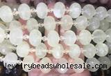 RBBS45 15 inches 13*18mm faceted rondelle lemon quartz beads wholesale