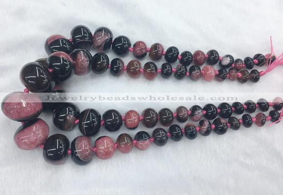 RBBS53 15 inches 6*10mm - 18*25mm rondelle agate beads wholesale