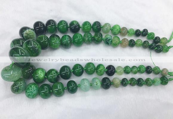 RBBS59 15 inches 8*12mm - 20*30mm rondelle agate beads wholesale