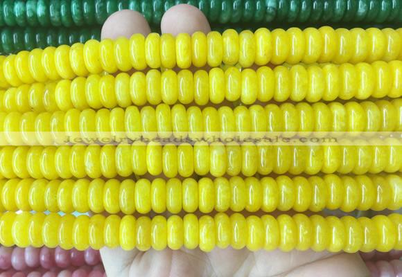 RBBS88 15 inches 4*10mm rondelle candy jade gemstone beads wholesale